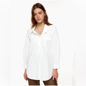 Aritzia Wilfred Free Relaxed White Button Down Shirt